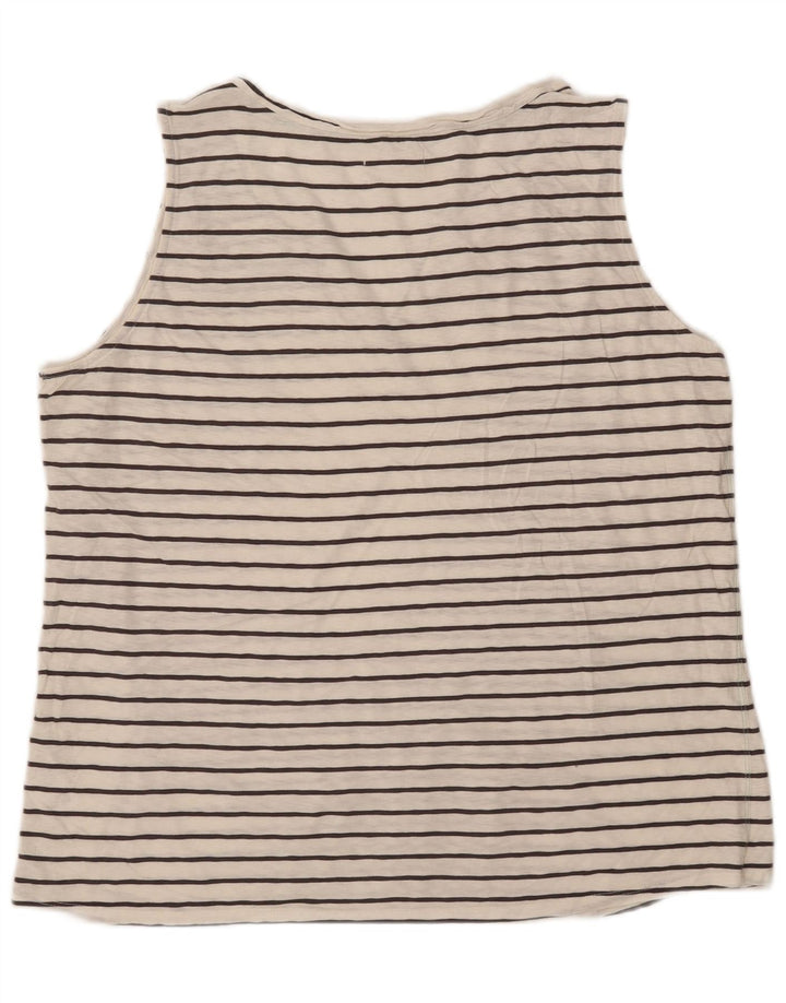 Canotta da donna White Stuff UK 20 2XL Cotone a righe bianche