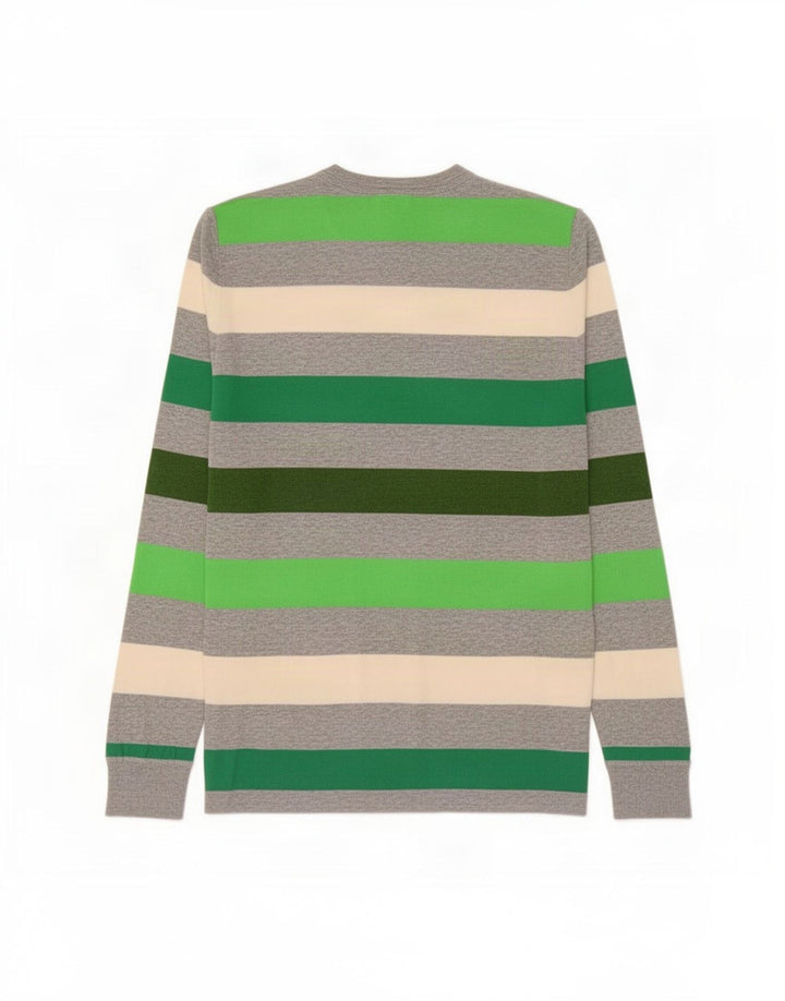 Maglione da uomo girocollo Gap in cotone a righe grandi multicolori