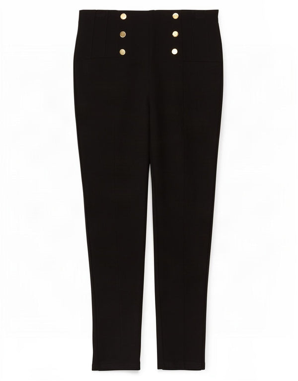 Pantaloni corti skinny a vita alta da donna Zara grandi W30 L26 viscosa nera