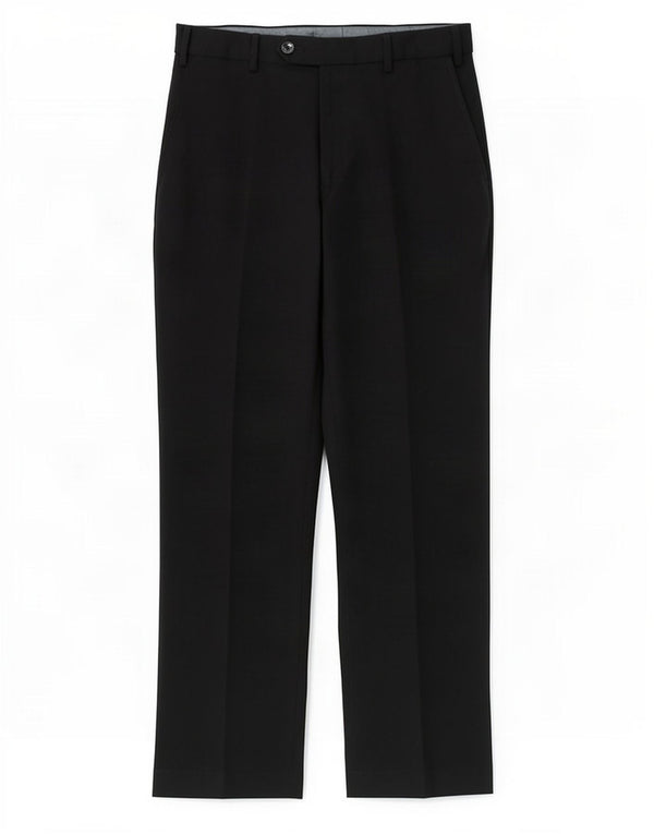 Pantaloni da abito regolari da uomo Marks & Spencer W34 L31 poliestere nero