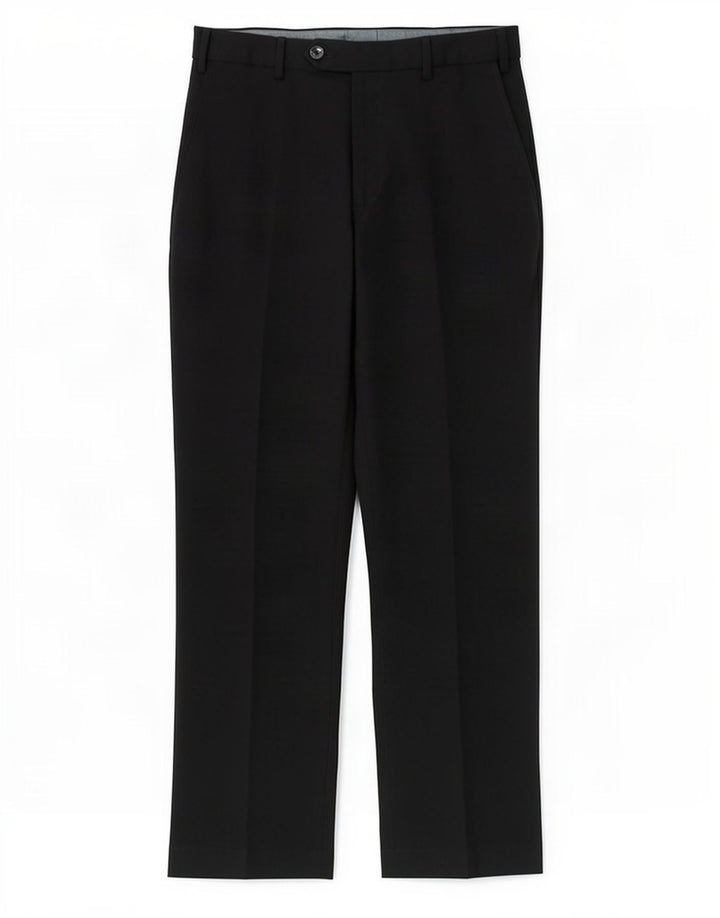 Pantaloni da abito regolari da uomo Marks & Spencer W34 L31 poliestere nero
