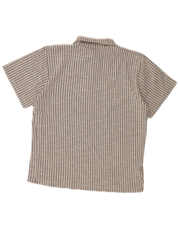 Polo da uomo Zio Sam in cotone gessato bianco medio