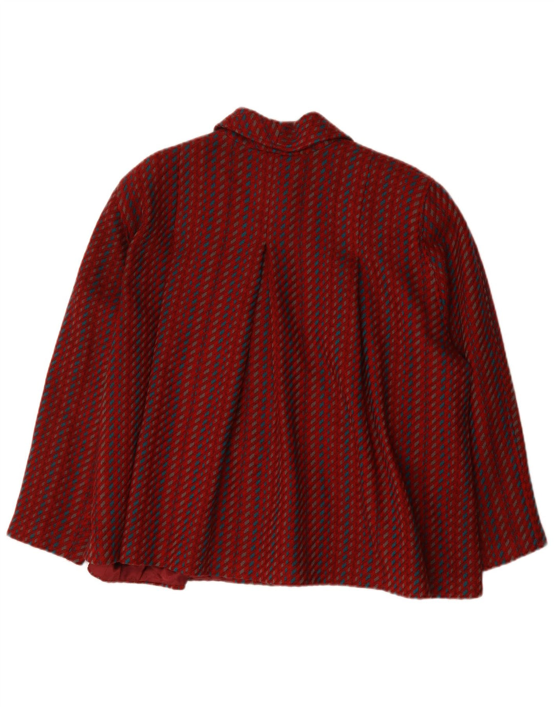 Giubbotto bomber oversize da donna vintage IT 46 grande lana a righe rosse