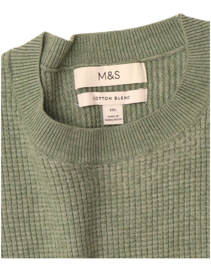Maglione maglione girocollo da uomo Marks & Spencer 3XL poliestere verde