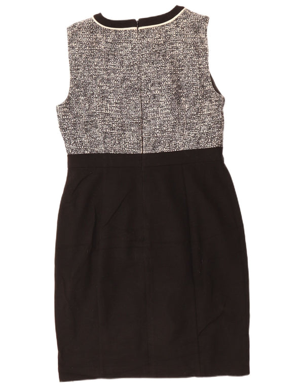 Abito tubino senza maniche da donna Hobbs UK 12 poliestere medio nero screziato