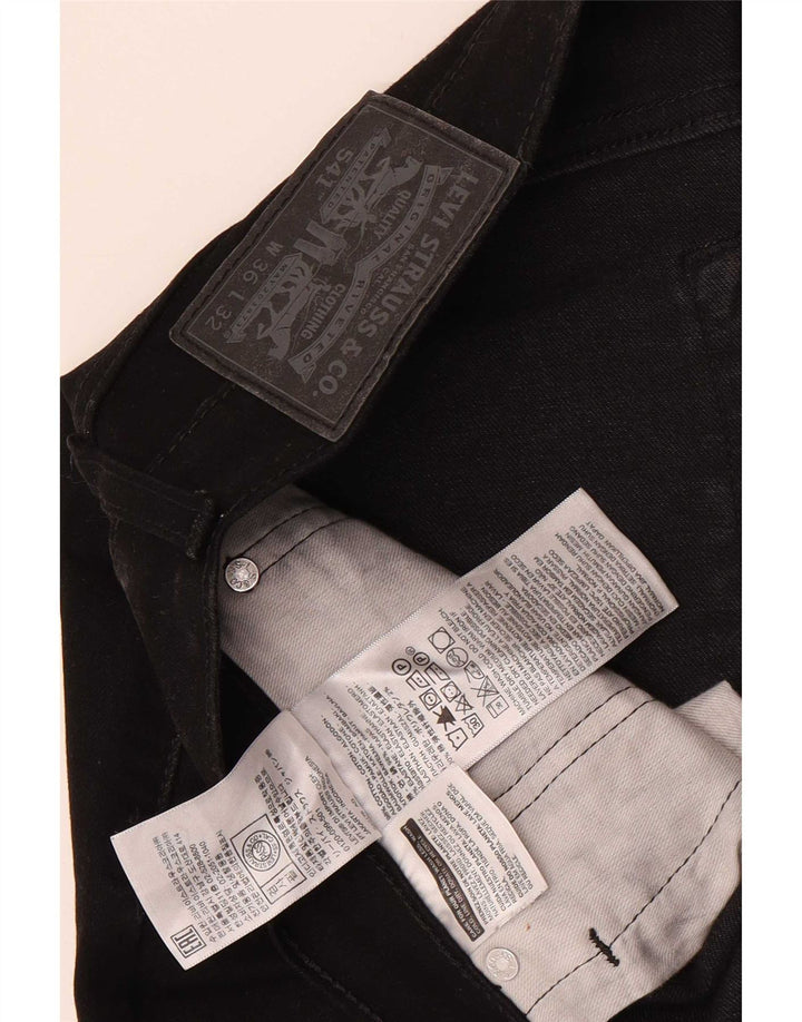 Levi's Uomo 541 Jeans affusolati W36 L32 Cotone Nero