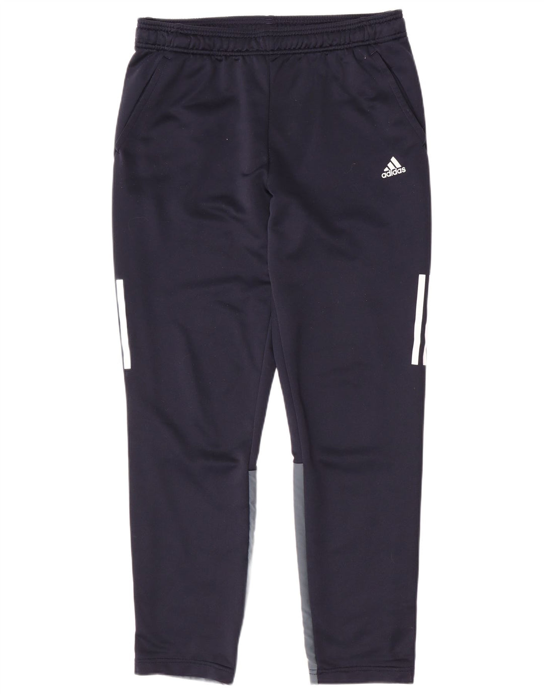 Pantaloni da tuta da uomo Adidas Large in poliestere color block blu navy