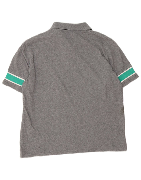 Polo da uomo Lyle & Scott dalla vestibilità rilassata, cotone color block grigio medio