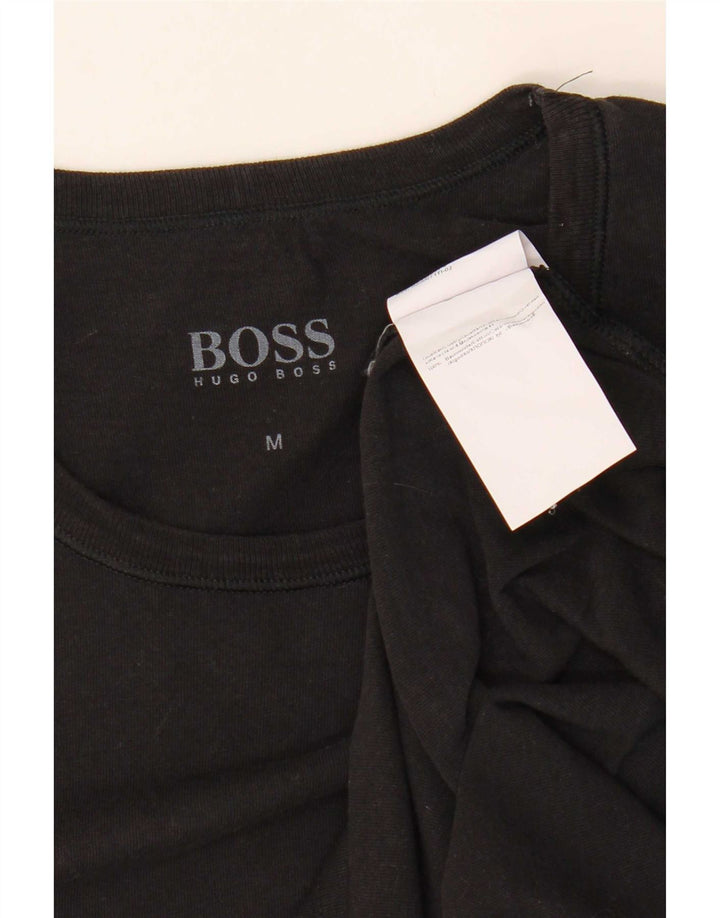 T-shirt da uomo Hugo Boss Top in cotone nero medio