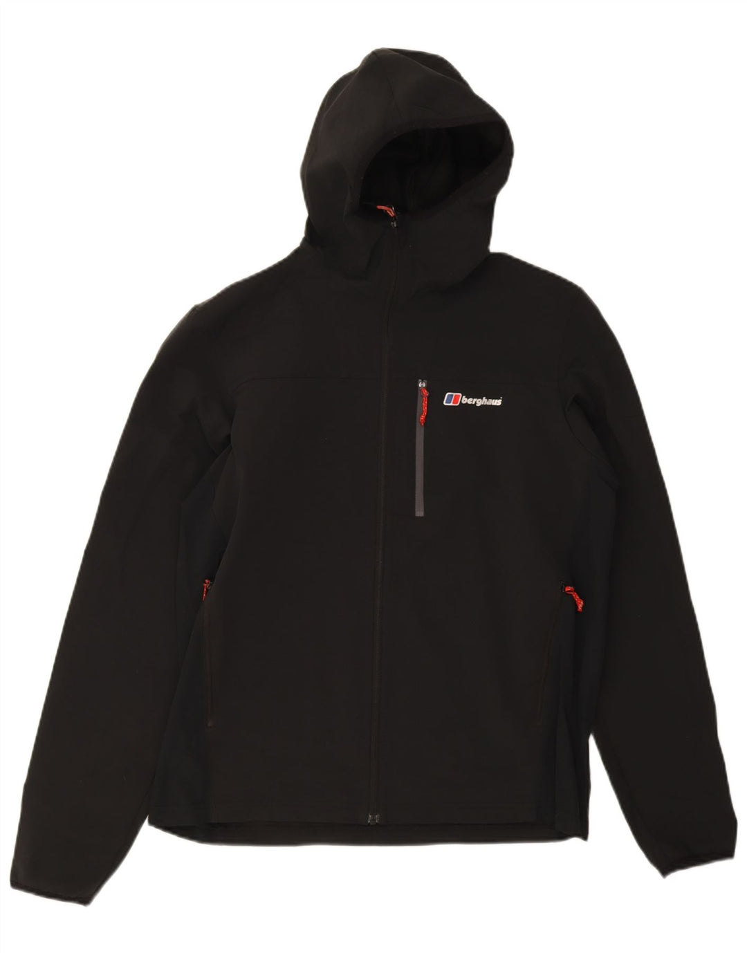 Giacca a vento con cappuccio da uomo Berghaus UK 40 Large nera in poliammide