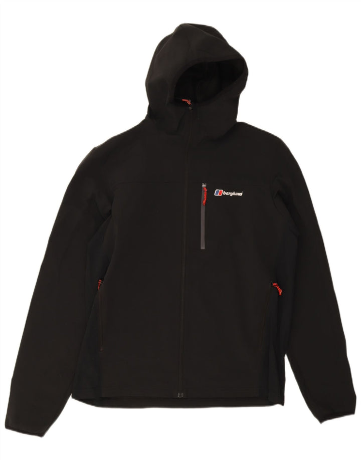 Giacca a vento con cappuccio da uomo Berghaus UK 40 Large nera in poliammide