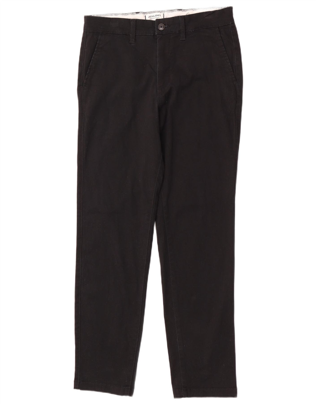 Pantaloni chino regolari da uomo Jack & Jones W30 L30 cotone nero