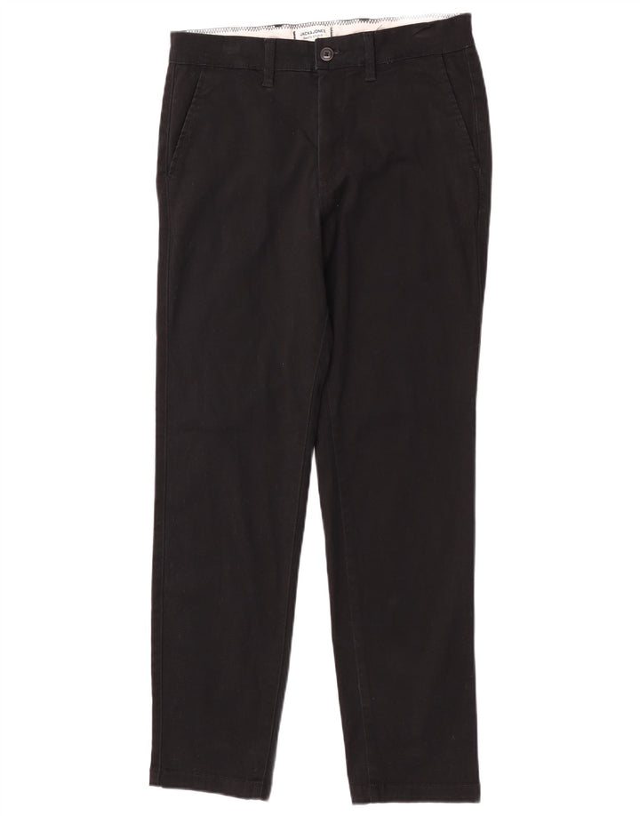 Pantaloni chino regolari da uomo Jack & Jones W30 L30 cotone nero