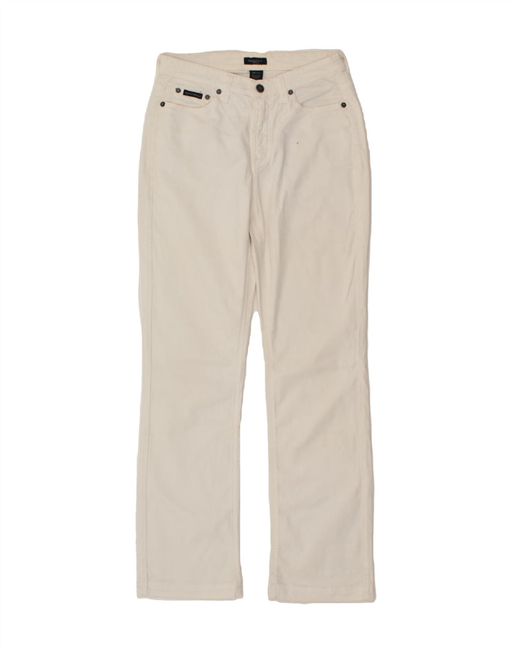 GANT Womens Bootcut Casual Trousers W28 L30  White Cotton Vintage Gant and Second-Hand Gant from Messina Hembry 