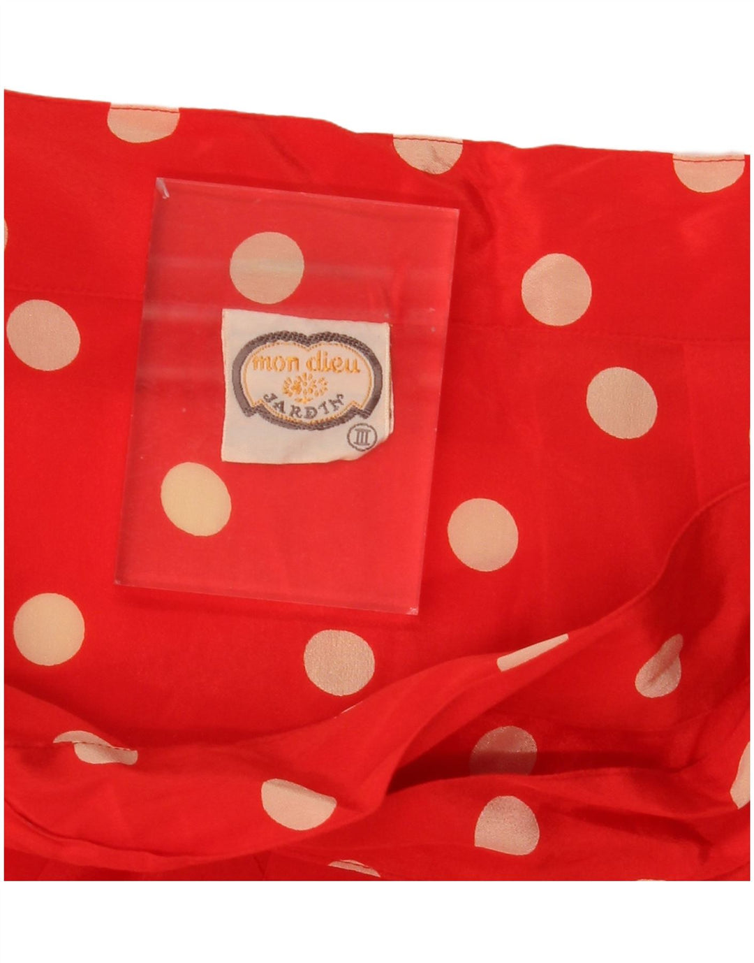 VINTAGE Womens Wrap Skirt W30 Medium Red Polka Dot