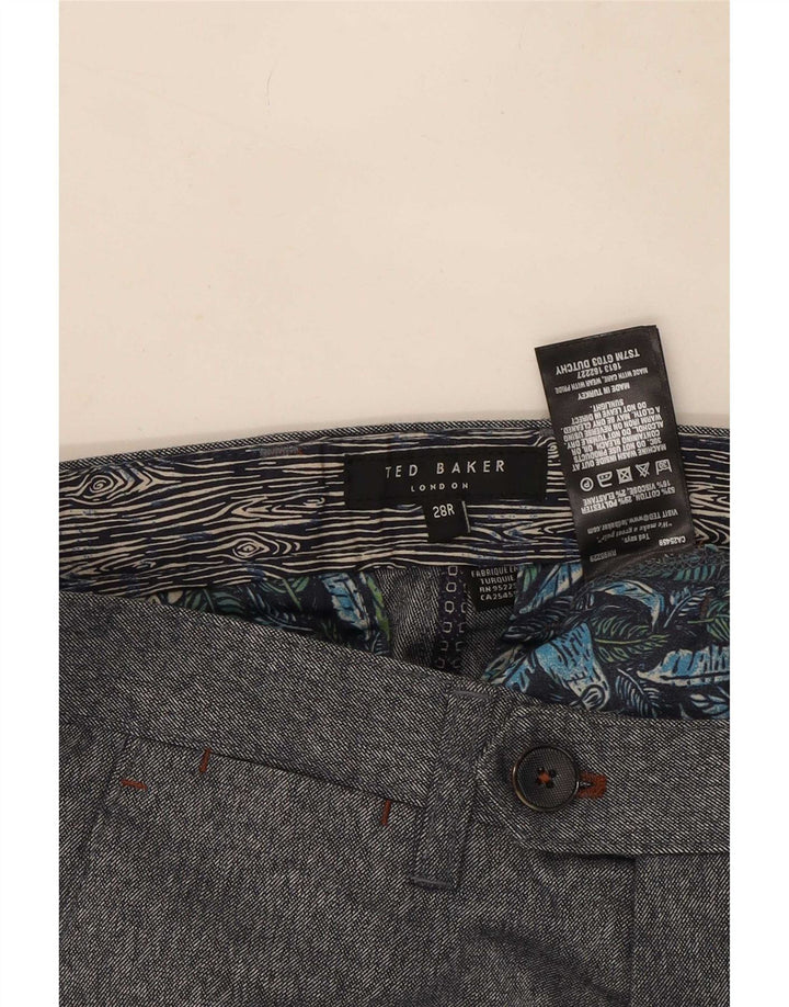 Pantaloni chino slim da uomo Ted Baker W28 L31 cotone grigio