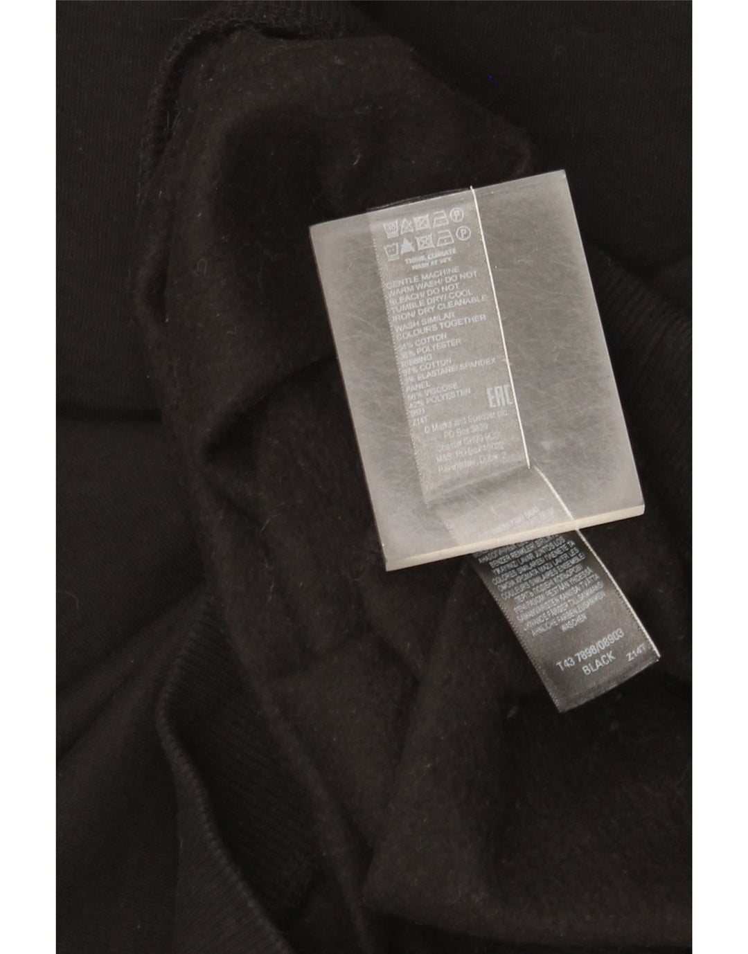 Felpa da donna Marks & Spencer UK 12 cotone medio nero