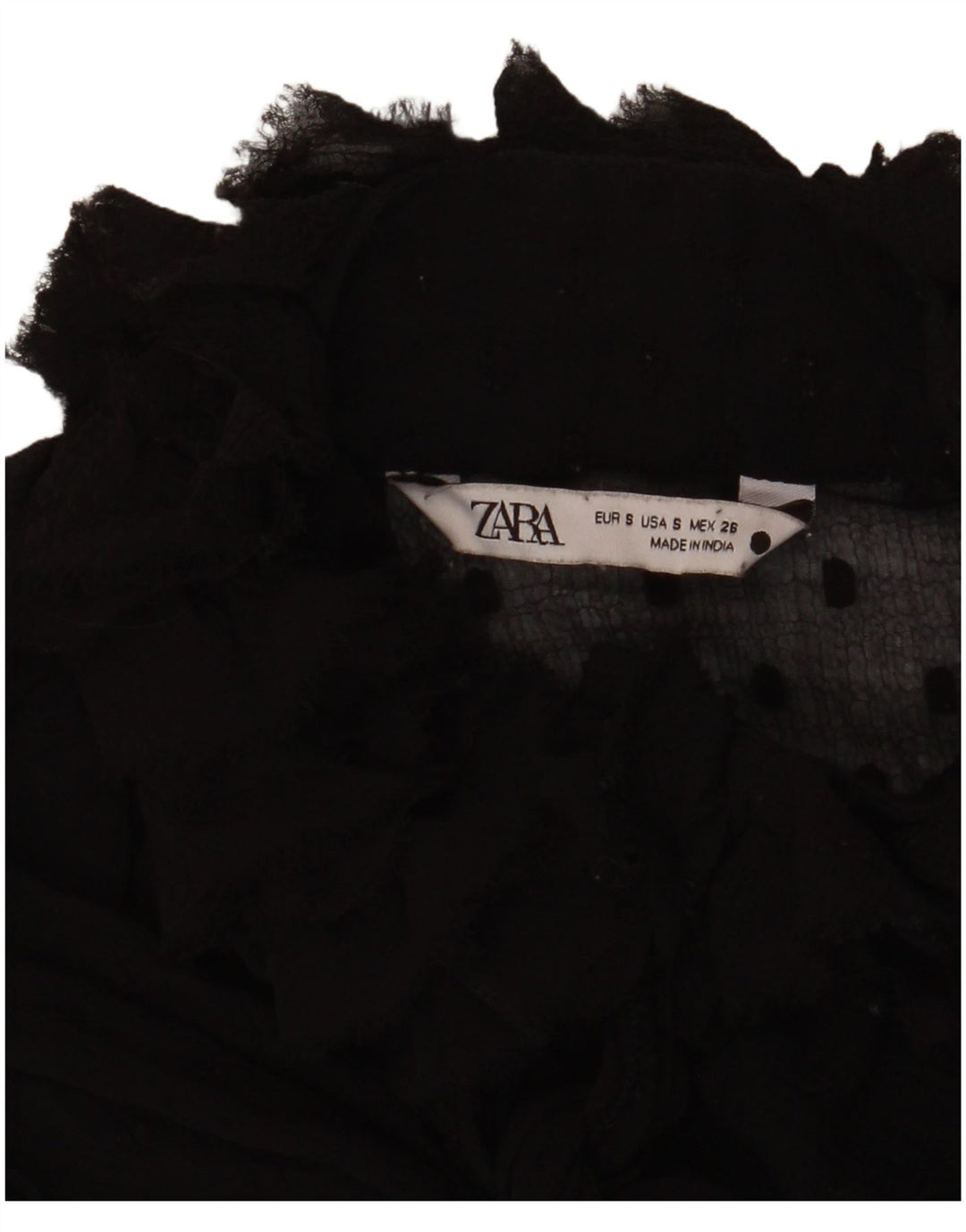 Blusa oversize da donna Zara Top UK 10 piccola nera maculata