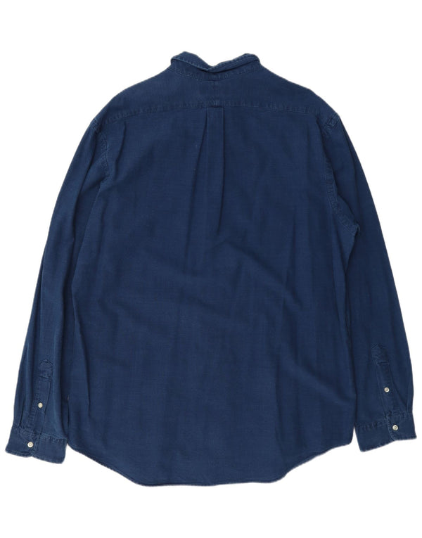 Camicia Ralph Lauren da uomo indaco su misura 2XL cotone blu navy
