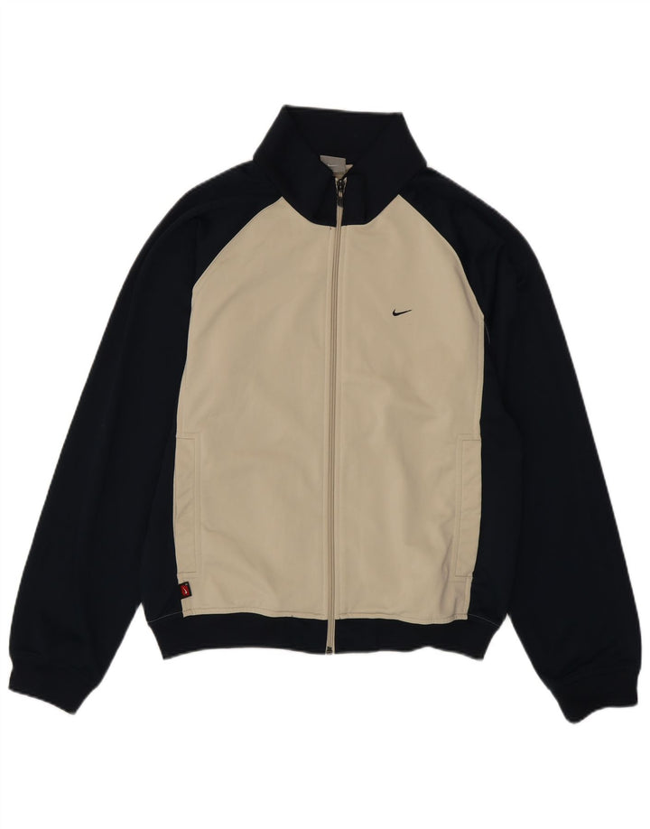 Giacca da tuta da uomo NIKE in poliestere color block beige medio