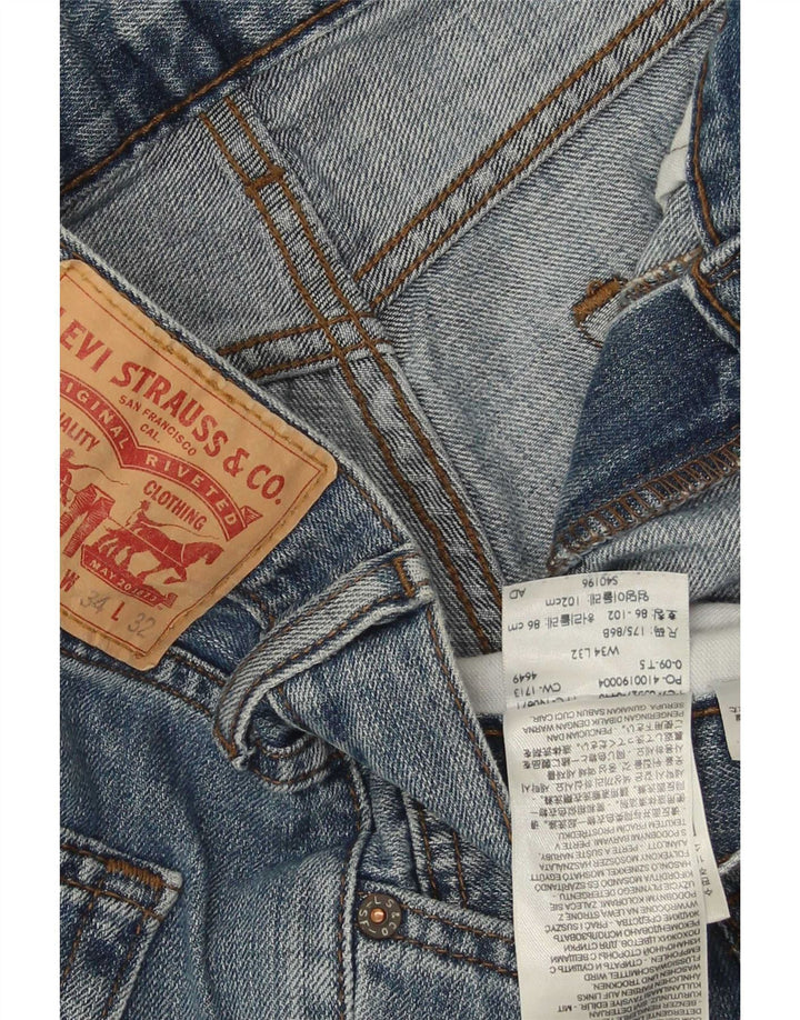 Levi's Uomo 527 Jeans Bootcut W34 L32 Cotone Blu