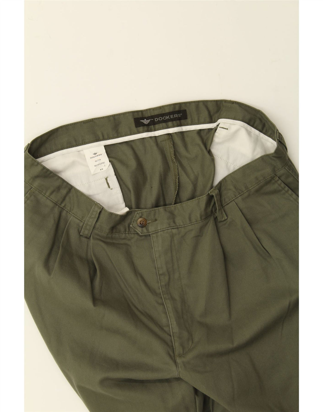 DOCKERS Mens Pegged Chino Shorts W40 XL Khaki Cotton Vintage Dockers and Second-Hand Dockers from Messina Hembry 