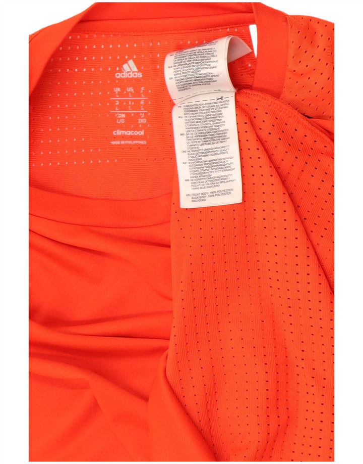T-shirt Adidas Climacool da uomo, grande, in poliestere arancione