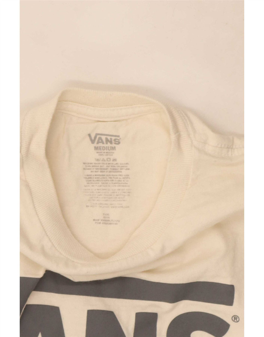 T-shirt grafica da uomo Vans Top in cotone bianco medio