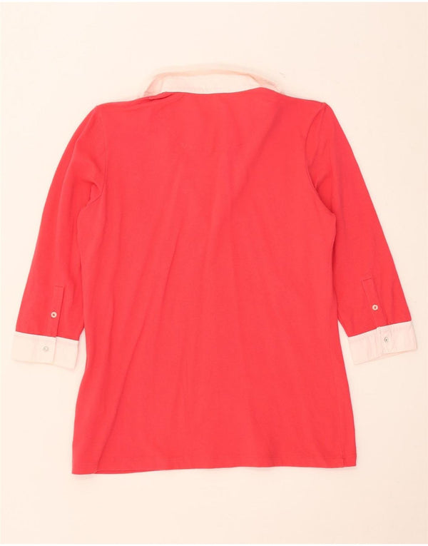 Perte by Krizia Camicetta da donna con maniche a 3/4 Top UK 12 Colore rosso medio