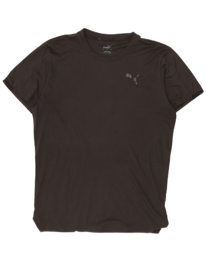 Puma T-shirt grafica da uomo Top piccola sportiva in poliestere nero