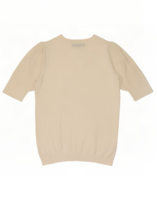 T-shirt da donna Marks & Spencer Top UK 12 viscosa media bianco sporco