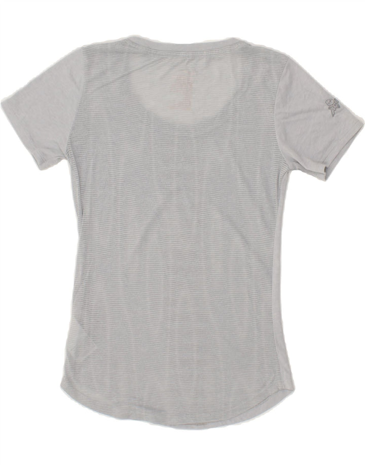 NIKE Womens Athletic Cut Graphic T-Shirt Top UK 4 XS Grey Polyester Vintage Nike and Second-Hand Nike from Messina Hembry 