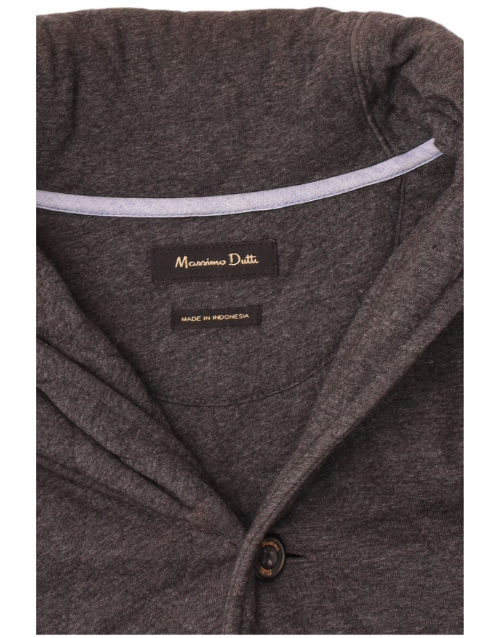 Maglione cardigan da uomo Massimo Dutti piccolo grigio a rombi/diamante