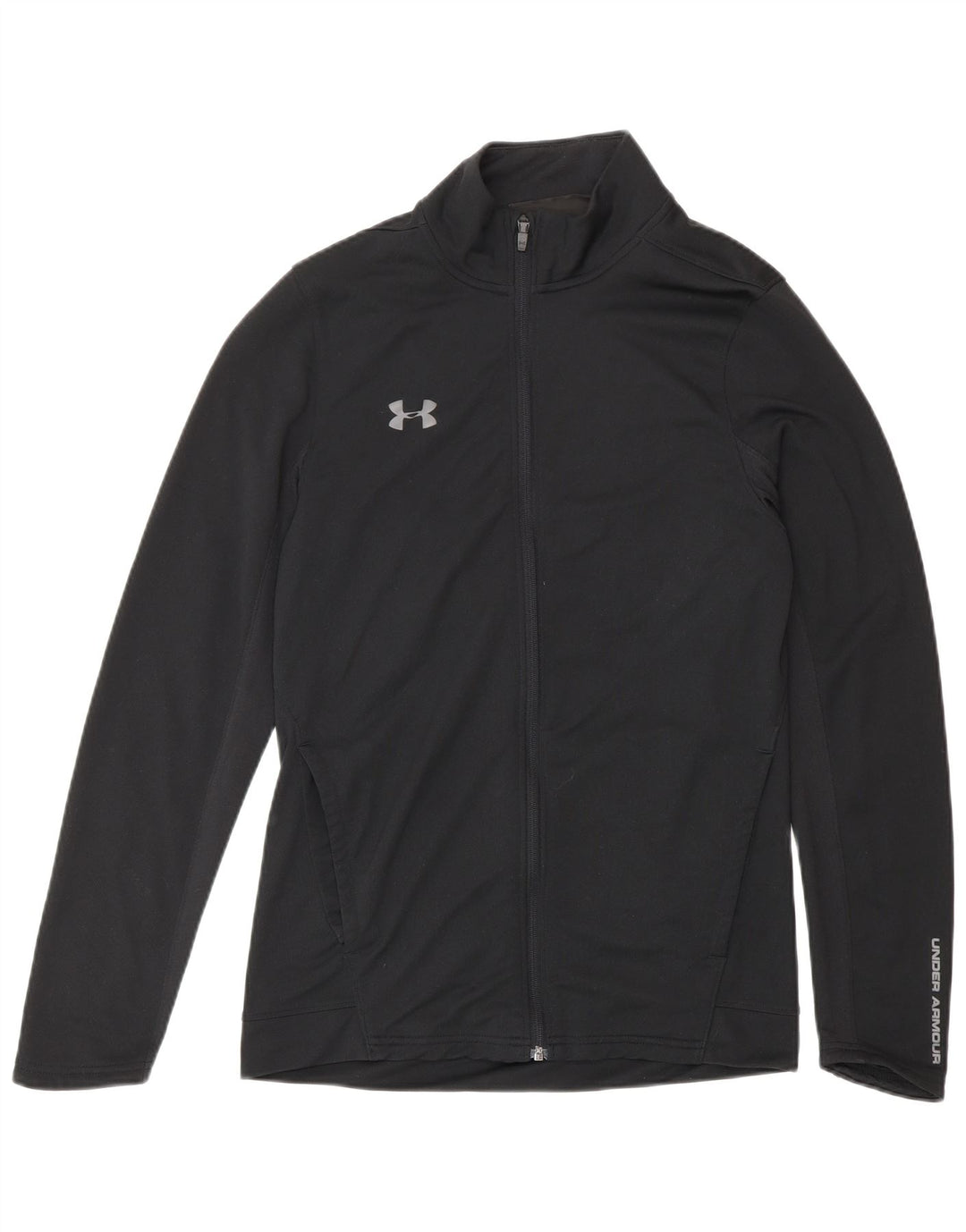 Giacca da ginnastica aderente grafica da uomo Under Armour piccola in poliestere nero