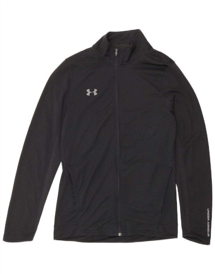 Giacca da ginnastica aderente grafica da uomo Under Armour piccola in poliestere nero