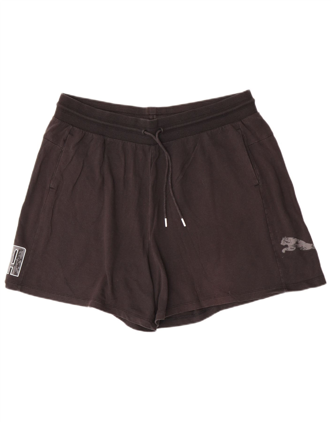 Pantaloncini sportivi grafici da donna Puma 2XL cotone nero