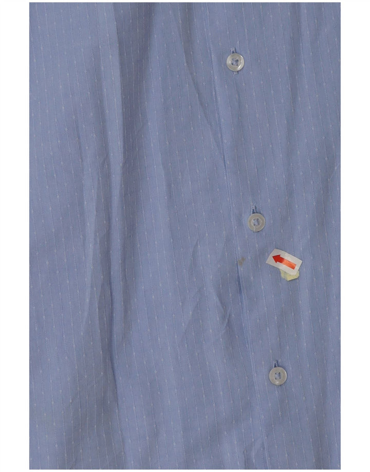 Camicia BENETTON Bambino 13-14 Anni 3XL Cotone Gessato Blu