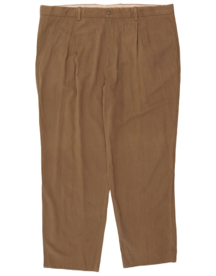 TOMMY BAHAMA Pantaloni chino con pegging da uomo W42 L30 Beige Seta