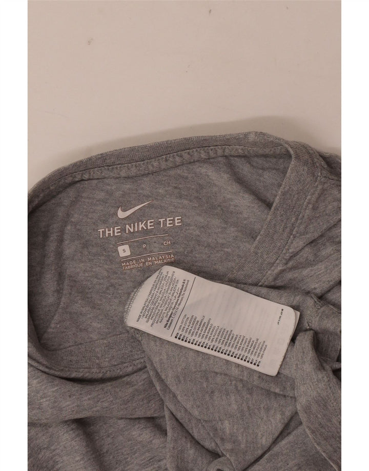 T-shirt Nike da uomo Top Small in cotone chiazzato grigio
