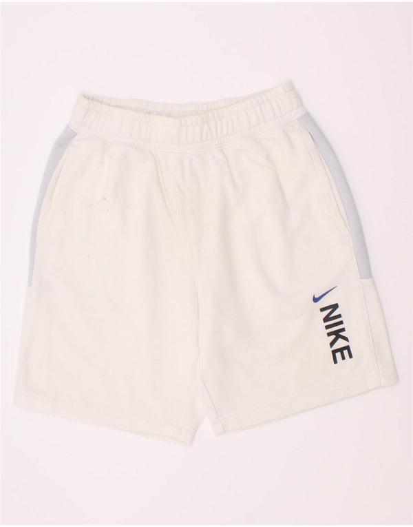 Pantaloncini sportivi Nike da ragazzo con grafica 10-11 anni, cotone color block bianco medio