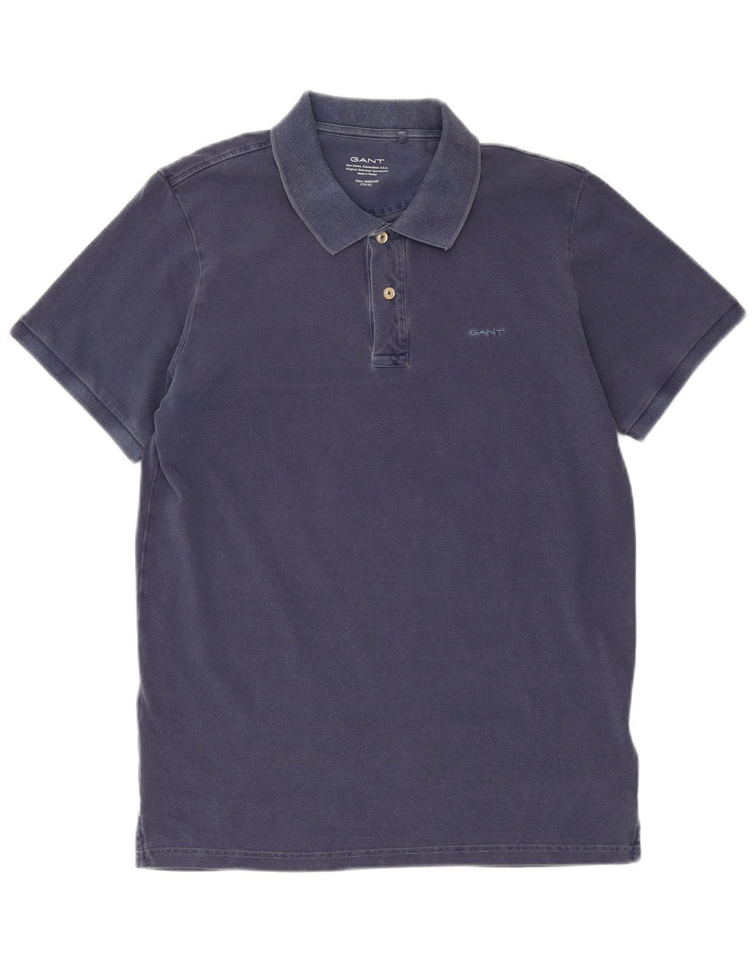 Polo da uomo Gant in cotone blu navy medio