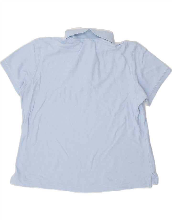 L.L.BEAN Womens Polo Shirt UK 16 Large Blue Cotton Vintage L.L.Bean and Second-Hand L.L.Bean from Messina Hembry 