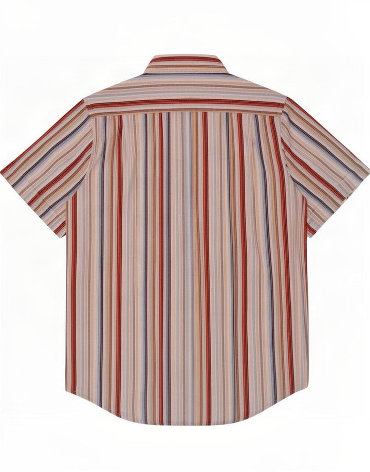 Camicia a maniche corte da uomo Ben Sherman in cotone a righe multicolore medio
