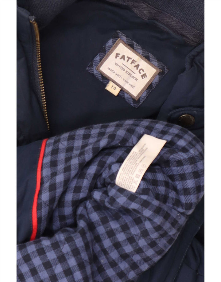 Gilet imbottito da donna Fat Face UK 14 grande poliestere blu navy