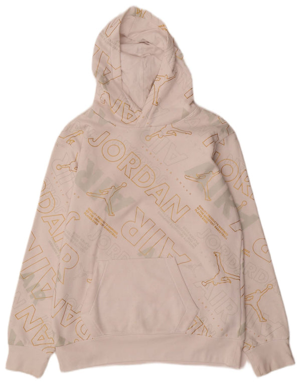 Felpa con cappuccio grafica JORDAN da bambino 13-14 anni XL in cotone bianco