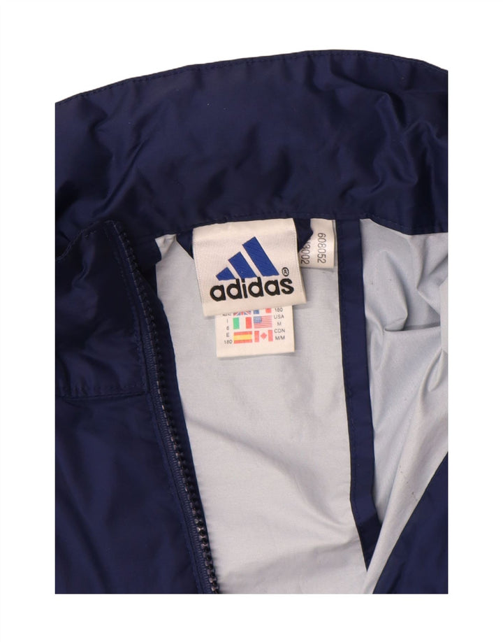 Giacca antipioggia grafica da uomo ADIDAS UK 40/42 medio blu navy in poliammide