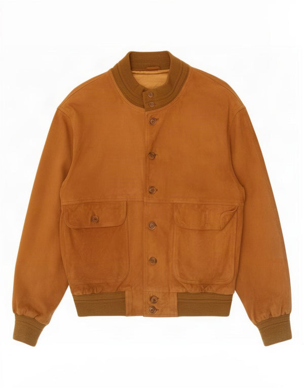 Zarro Mens Suede Jacket UK 40 Large Brown Leather