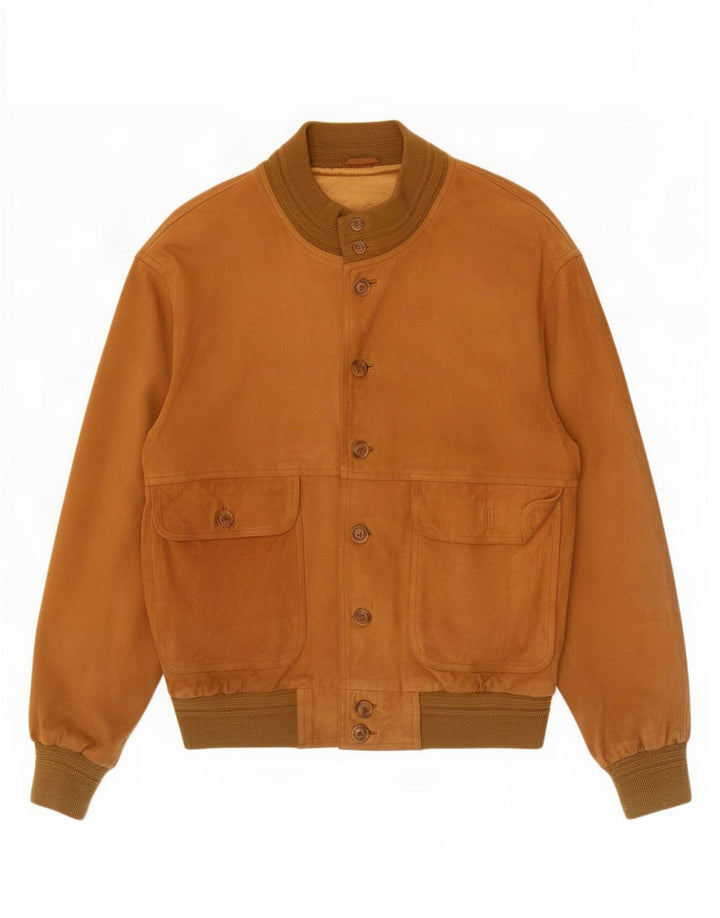 Giacca in pelle scamosciata da uomo Zarro UK 40 grande in pelle marrone
