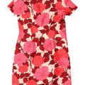 Abito tubino da donna VINTAGE UK 12 Medio Rosso Floreale