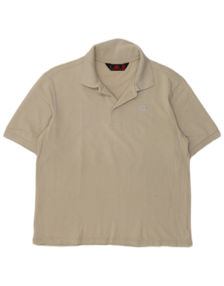 Polo Kappa Uomo Cotone Beige Medio